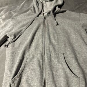 Gray Zip-Up Hoodie
